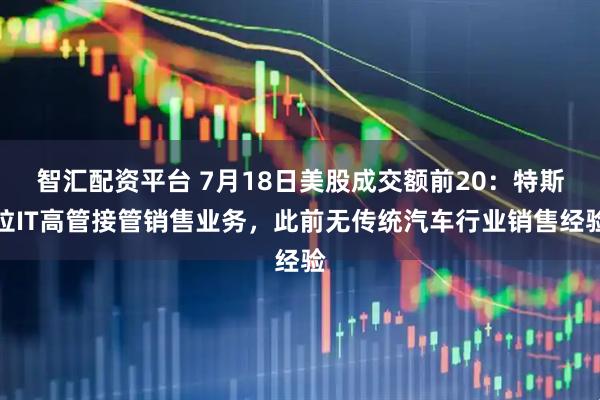 智汇配资平台 7月18日美股成交额前20：特斯拉IT高管接管销售业务，此前无传统汽车行业销售经验