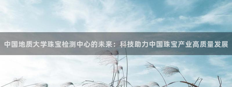 天宏娱乐招商部电话：中国地质大学珠宝检测中心的未来：科技助力